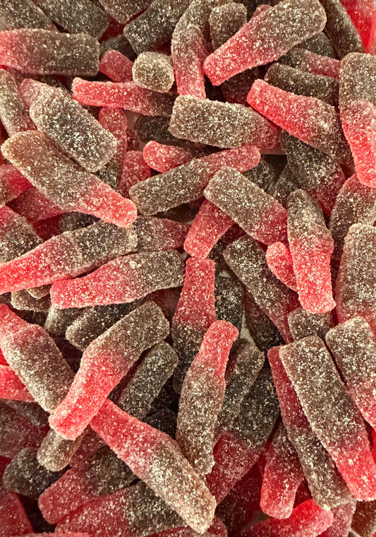 Bouteilles cherry cola sucrés