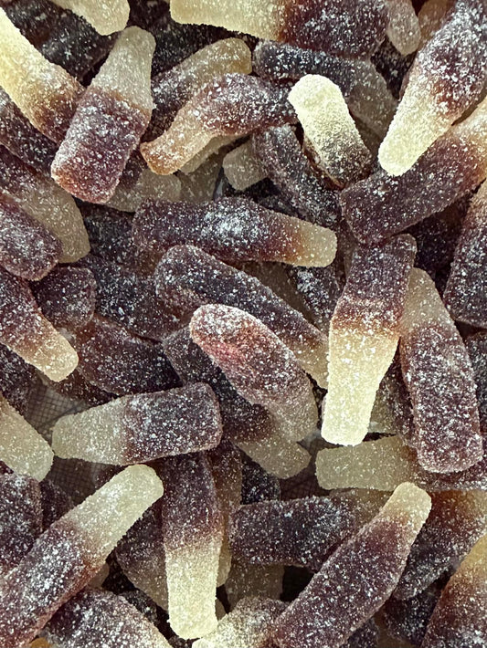 Bouteille cola sucrées blanche et marron