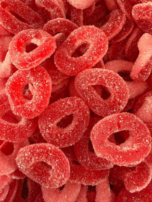 Anneaux sucrés fraise