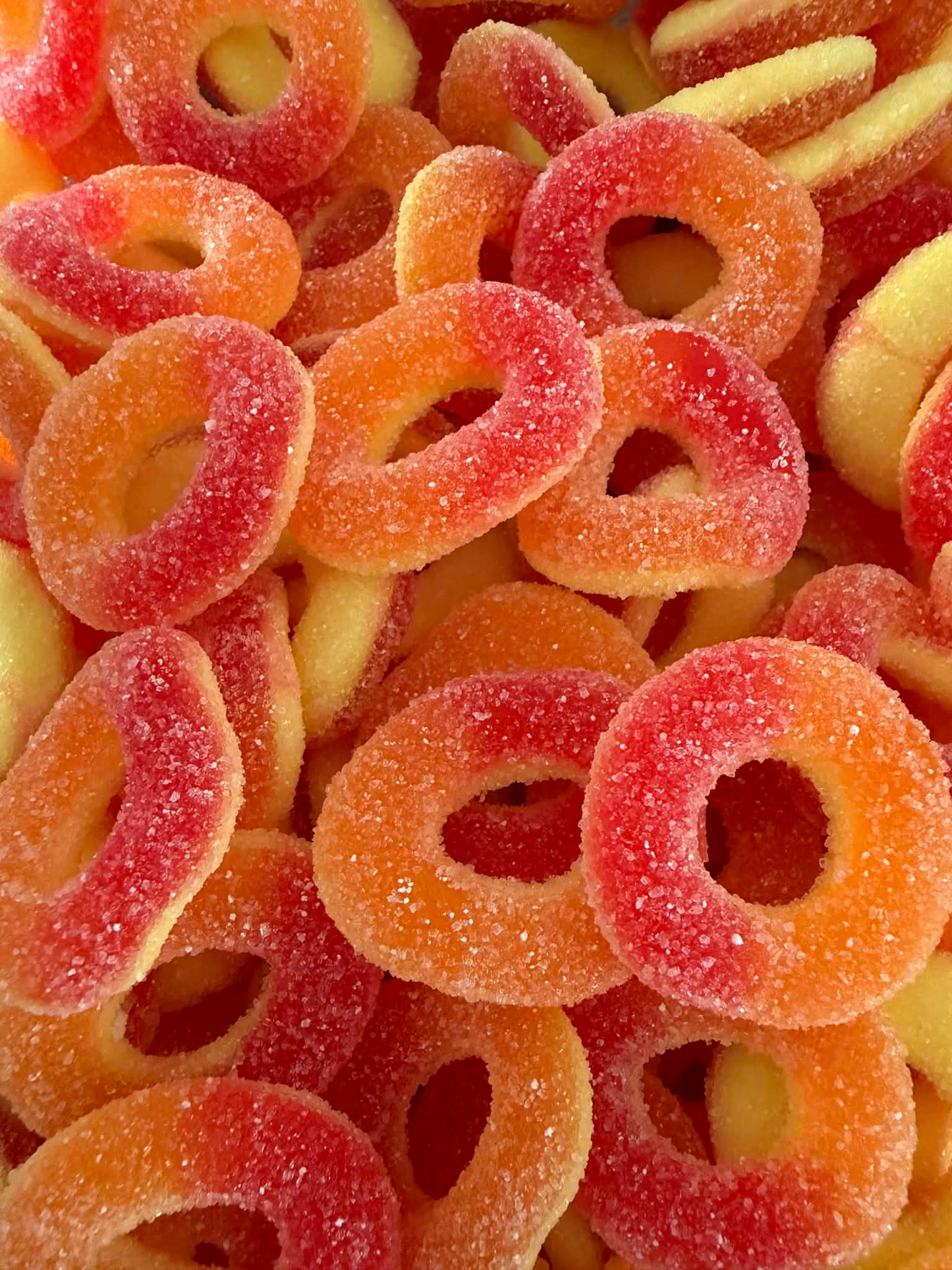 Anneaux sucrés pêche