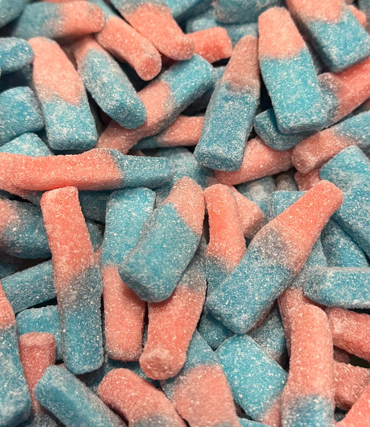 Bouteille roses et bleues