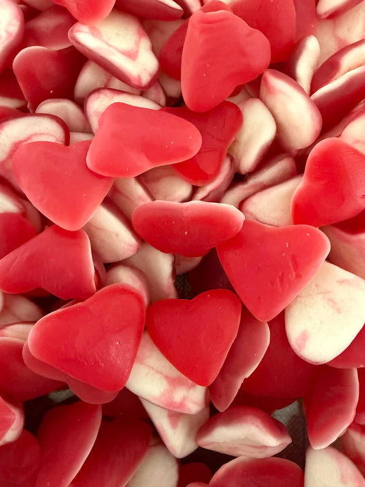 Cœur rouge et blanc lisses