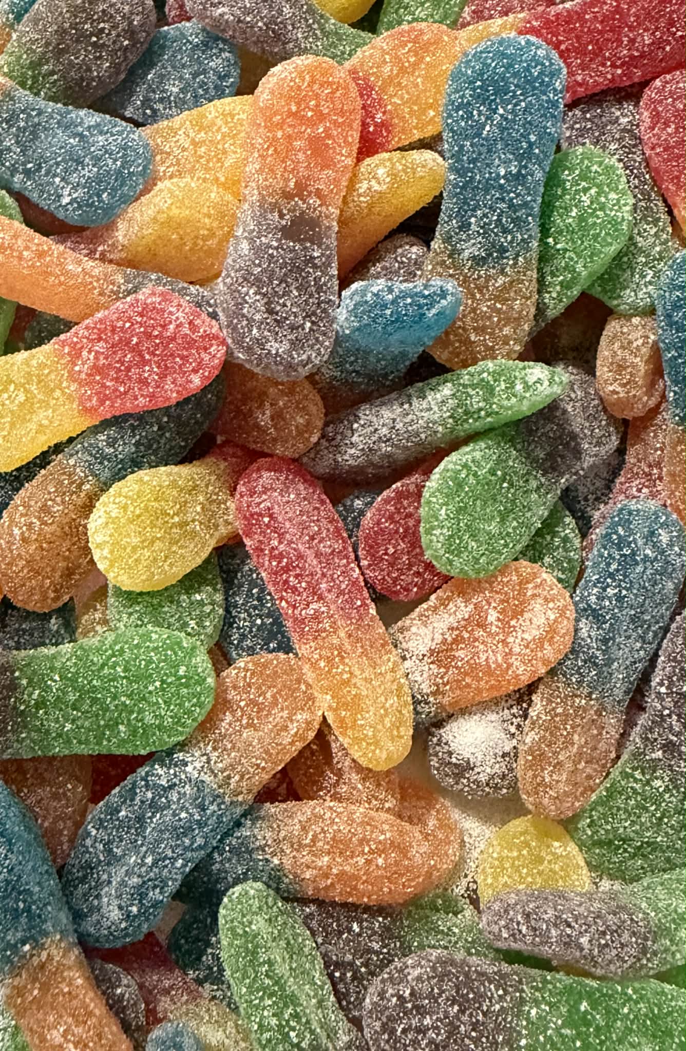 Langues multicolores sucrés